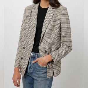 Rails Jac Honey Plaid Houndstooth Blazer – Size‎ M